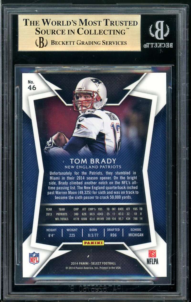 Tom Brady Card 2014 Select #46 (pop 3) BGS 9.5 Image 2