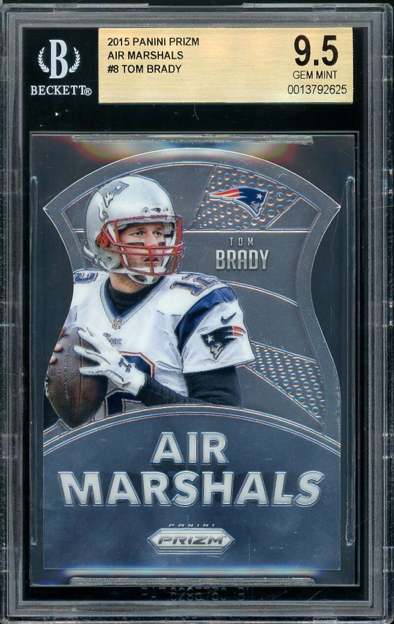 Tom Brady Card 2015 Panini Prizm Air Marshals #8 BGS 9.5 Image 1