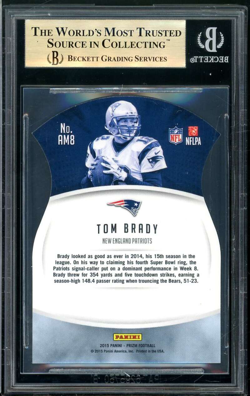 Tom Brady Card 2015 Panini Prizm Air Marshals #8 BGS 9.5 Image 2