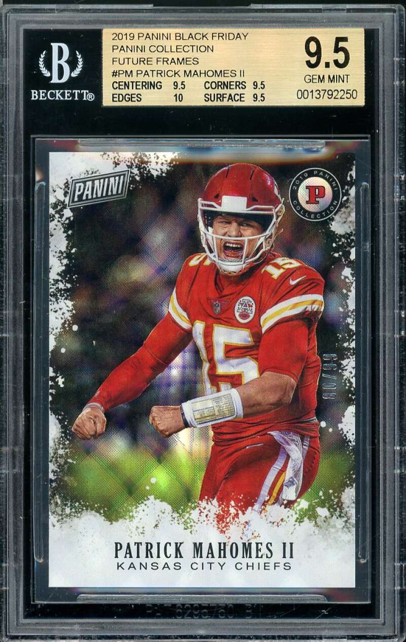 Patrick Mahomes 2019 Panini Black Friday Collection #pm BGS 9.5 (9.5 9.5 10 9.5) Image 1