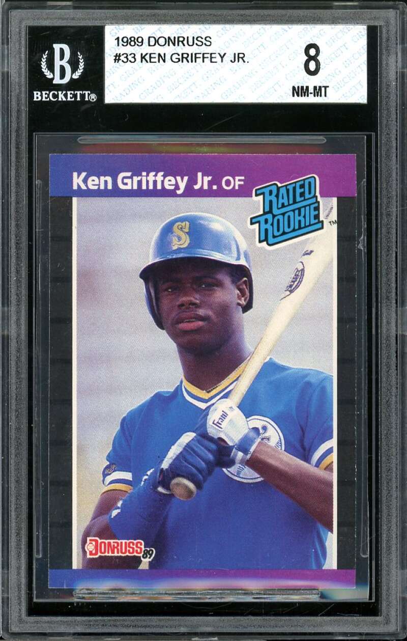 Ken Griffey Jr. Rookie Card 1989 Donruss #33 BGS 8 (8.5 8 8 8.5) Image 1