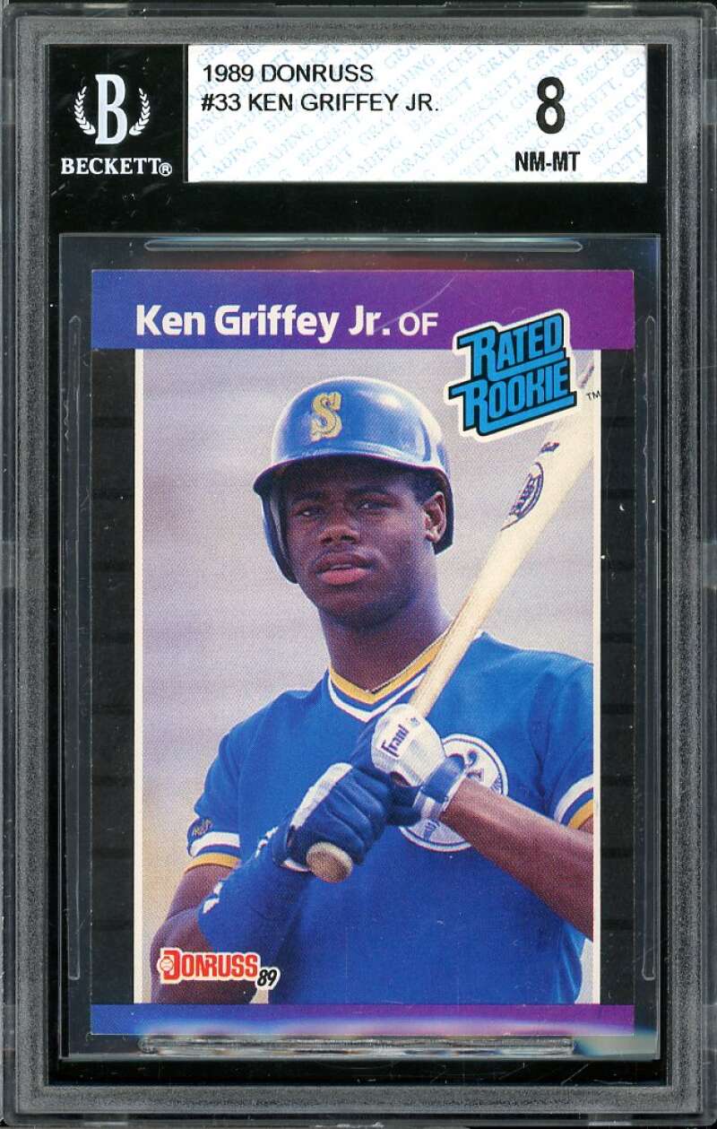 Ken Griffey Jr. Rookie Card 1989 Donruss #33 BGS 8 (8 7.5 8 8) Image 1