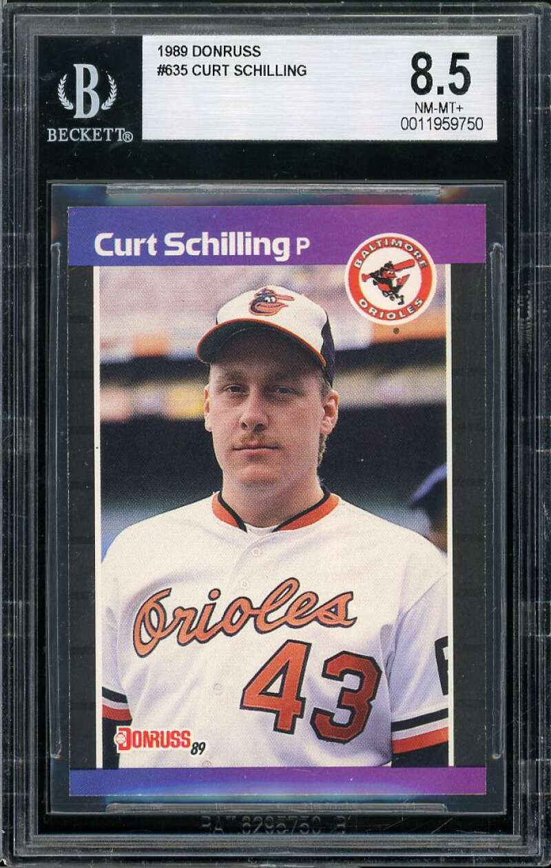 Curt Schilling Rookie Card 1989 Donruss #635 BGS 8.5 Image 1