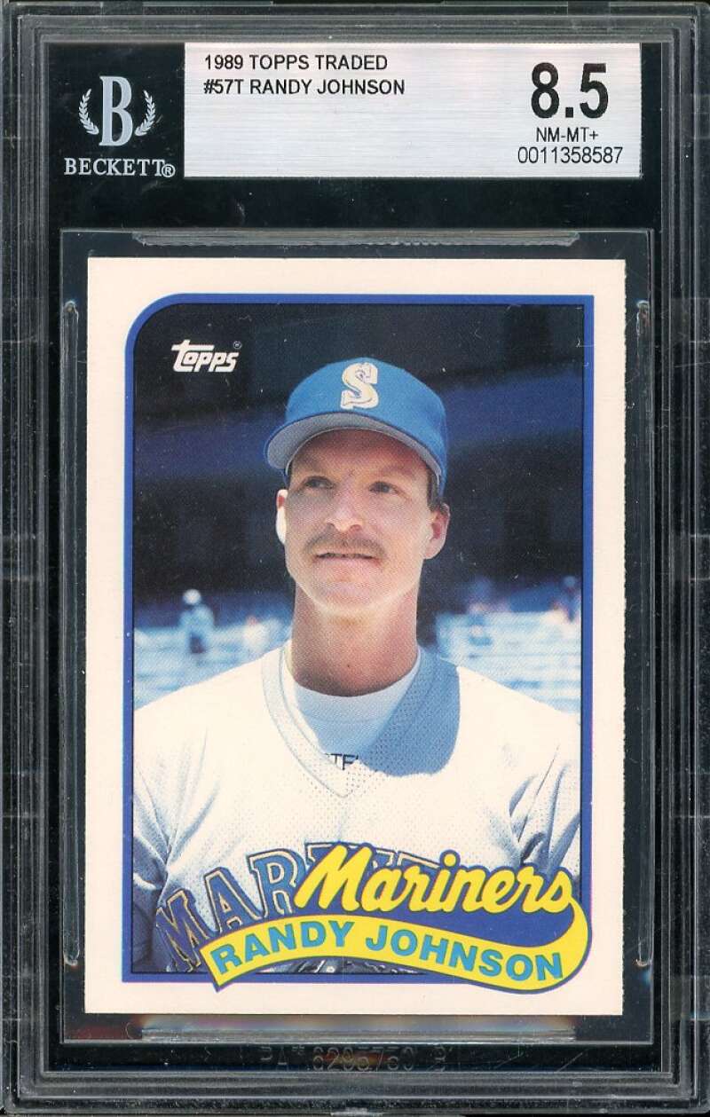 Randy Johnson Rookie Card 1989 Topps Traded #57T BGS 8.5 Image 1