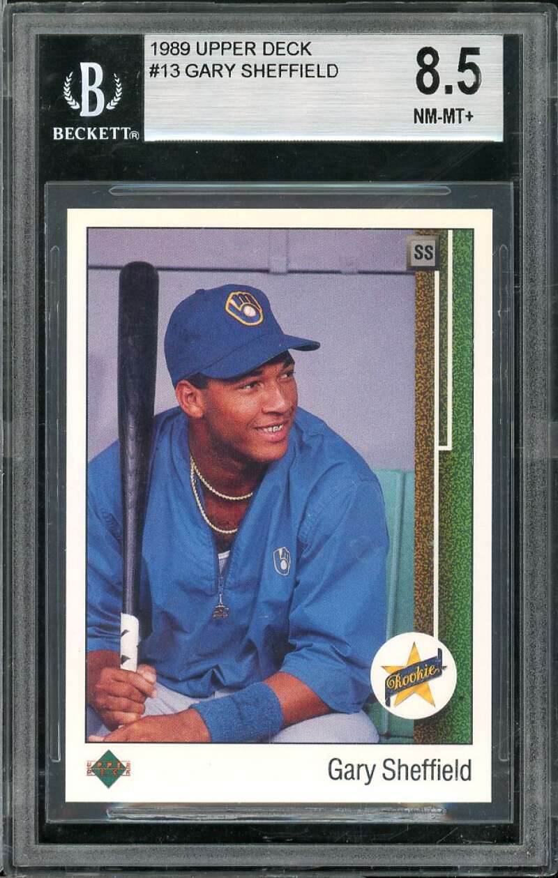 Gary Sheffield Rookie Card 1989 Upper Deck #13 BGS 8.5 (9.5 8.5 8.5 9) Image 1