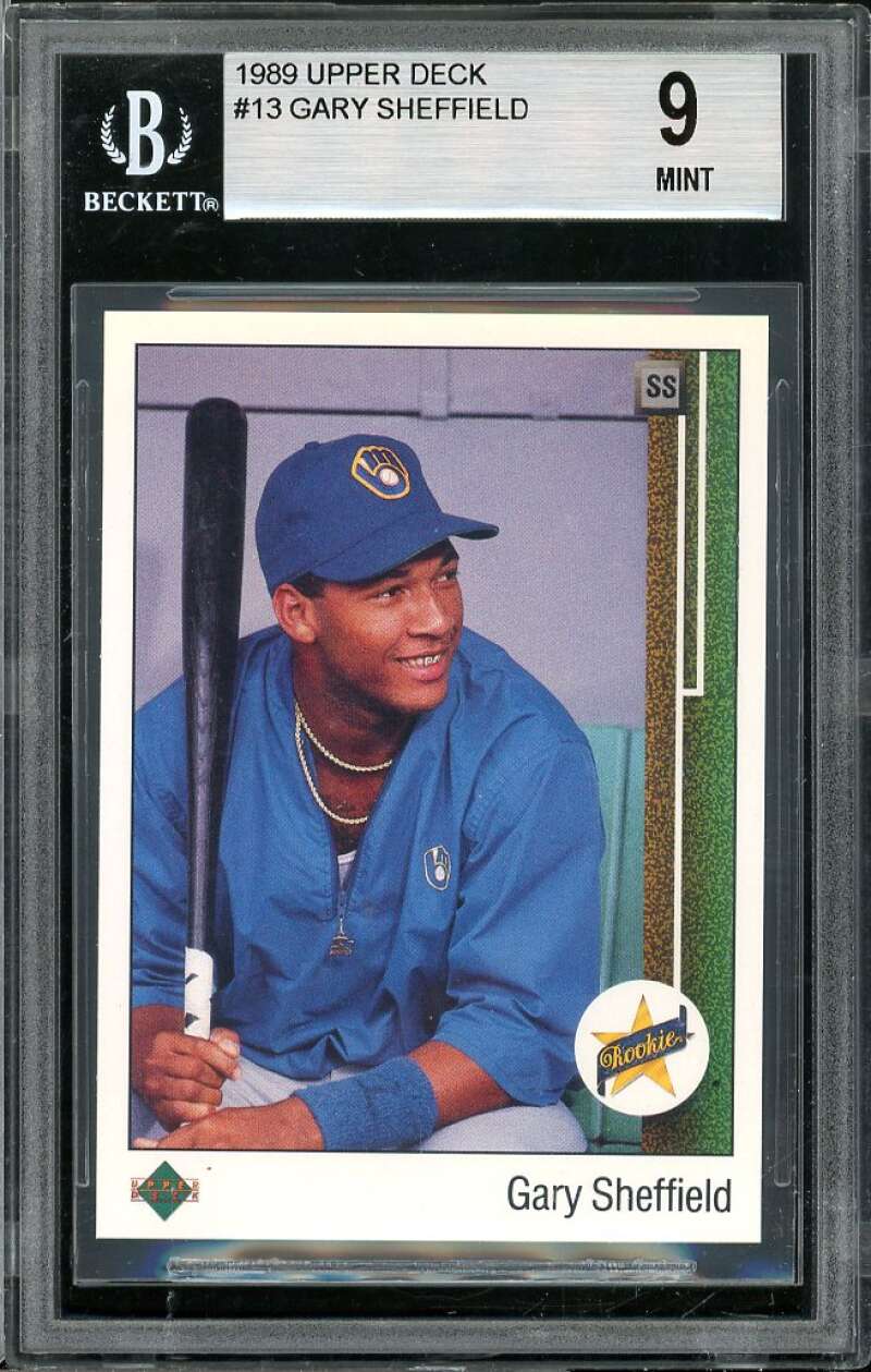 Gary Sheffield Rookie Card 1989 Upper Deck #13 BGS 9 (9 9 8.5 9) Image 1