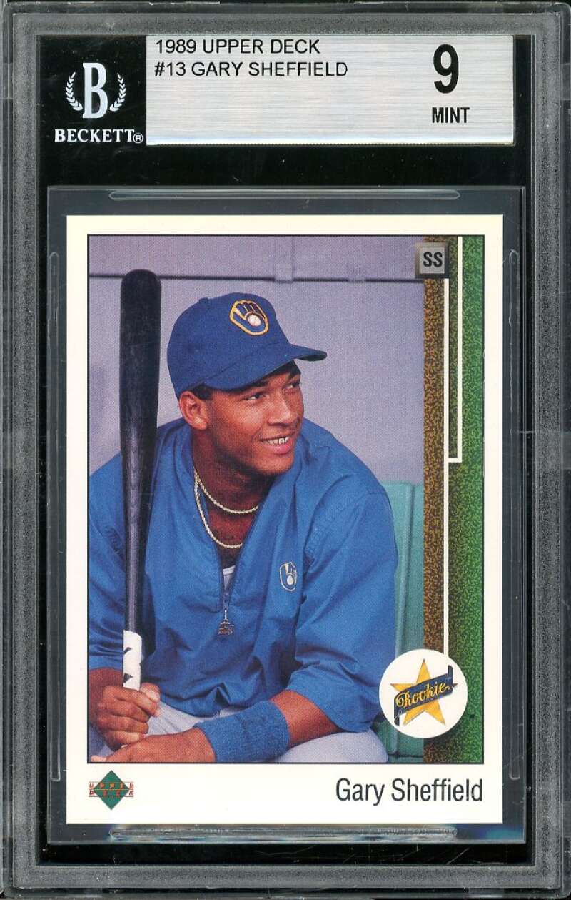 Gary Sheffield Rookie Card 1989 Upper Deck #13 BGS 9 (9 9 8.5 9) Image 1