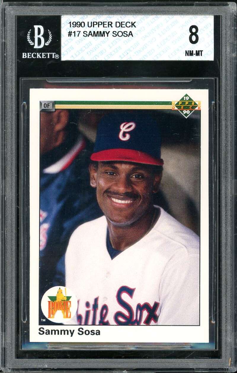 Sammy Sosa Rookie Card 1990 Upper Deck #17 BGS 8 (8.5 8 8 8.5) Image 1