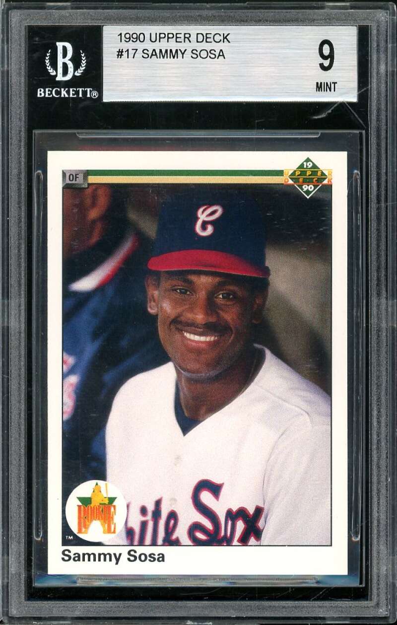 Sammy Sosa Rookie Card 1990 Upper Deck #17 BGS 9 (9 9 9 8.5) Image 1