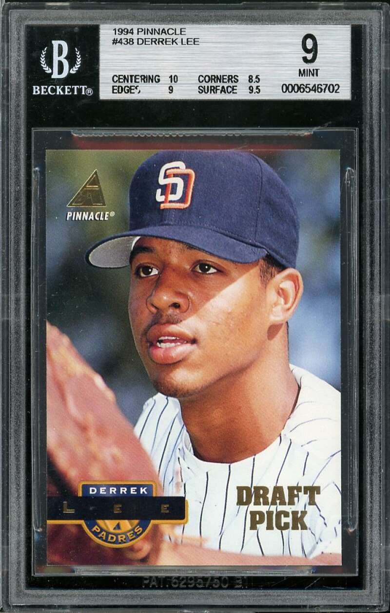 Derrek Lee Rookie Card 1994 Pinnacle #438 BGS 9 (10 8.5 9 9.5) Image 1