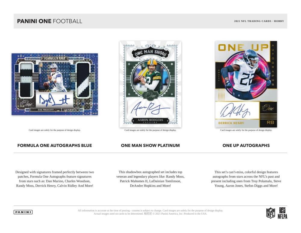 2021 Panini One Football Hobby Box Image 4