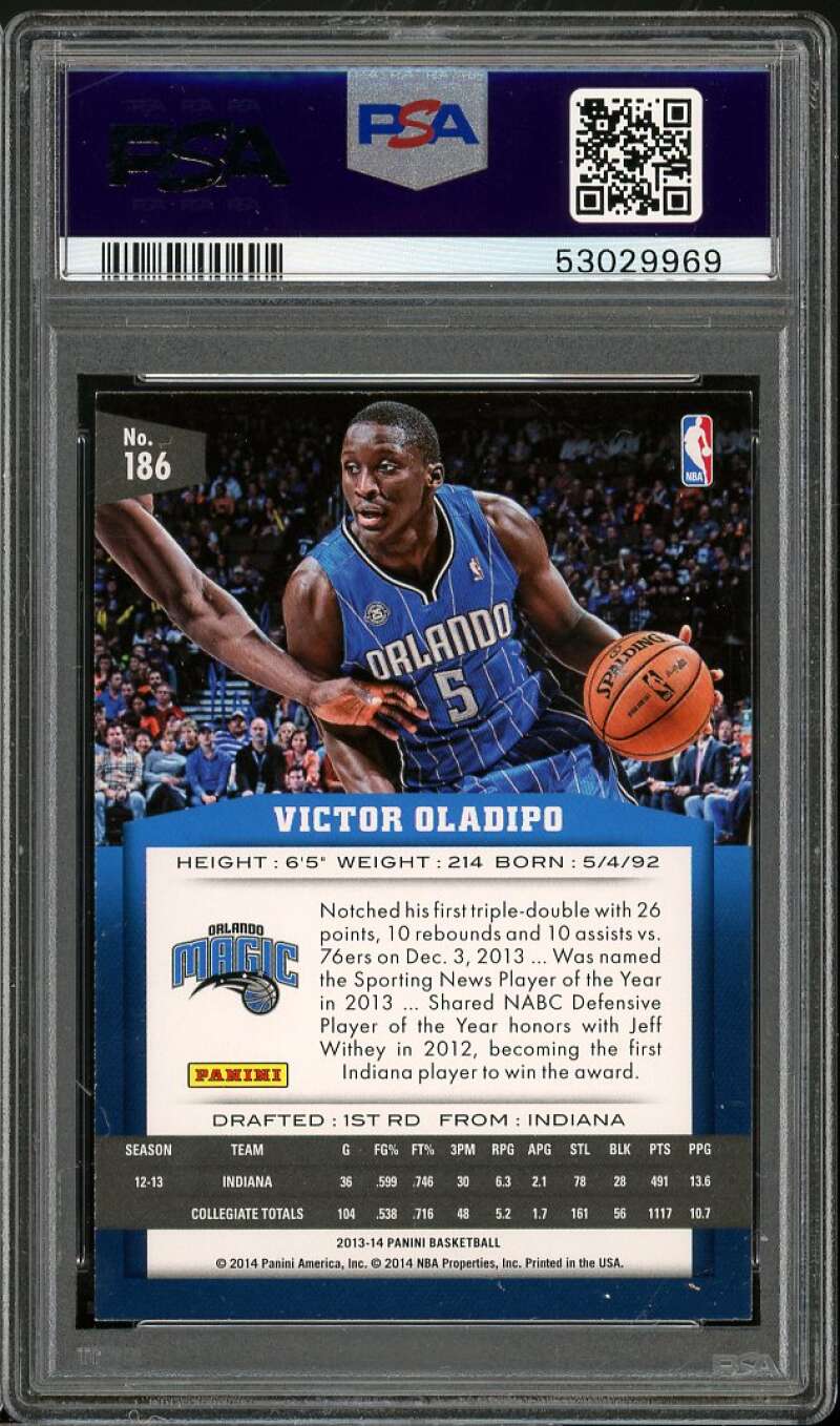 Victor Oladipo Rookie Card 2013-14 Panini #186 PSA 9 Image 2