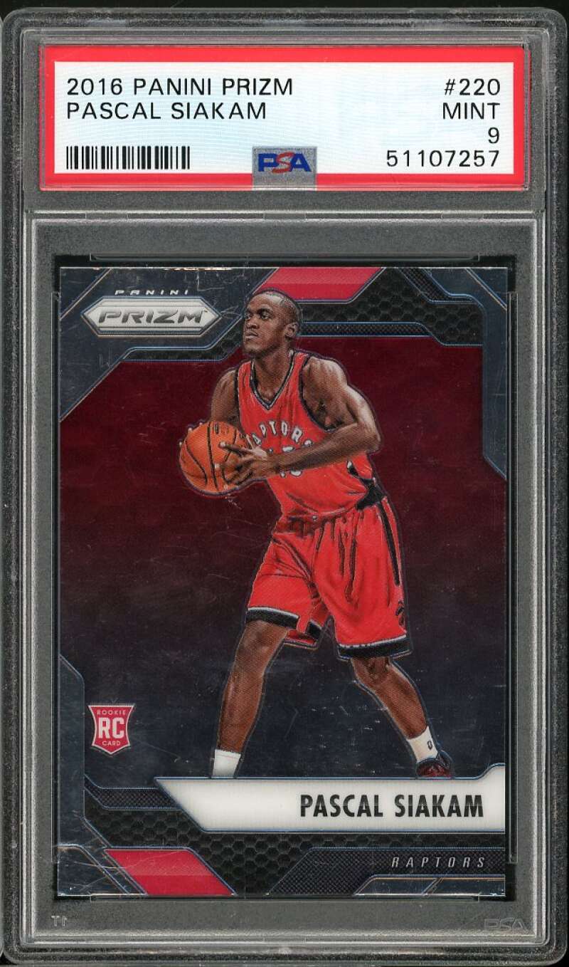 Pascal Siakam Rookie Card 2016-17 Panini Prizm #220 PSA 9 Image 1