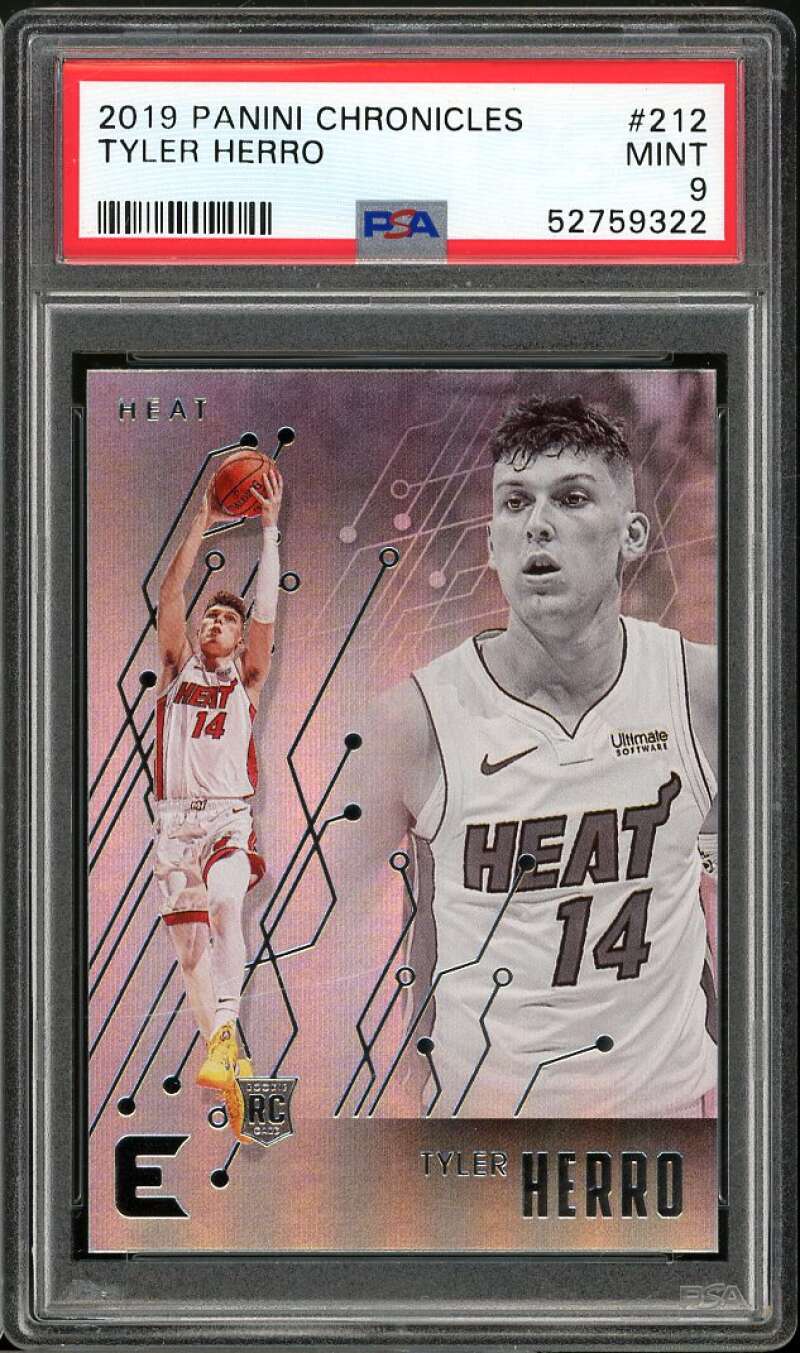 Tyler Herro Rookie Card 2019-20 Panini Chronicles #220 PSA 9 Image 1