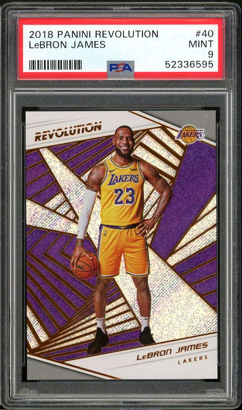 LeBron James Card 2018-19 Panini Revolution #40 PSA 9 Image 1