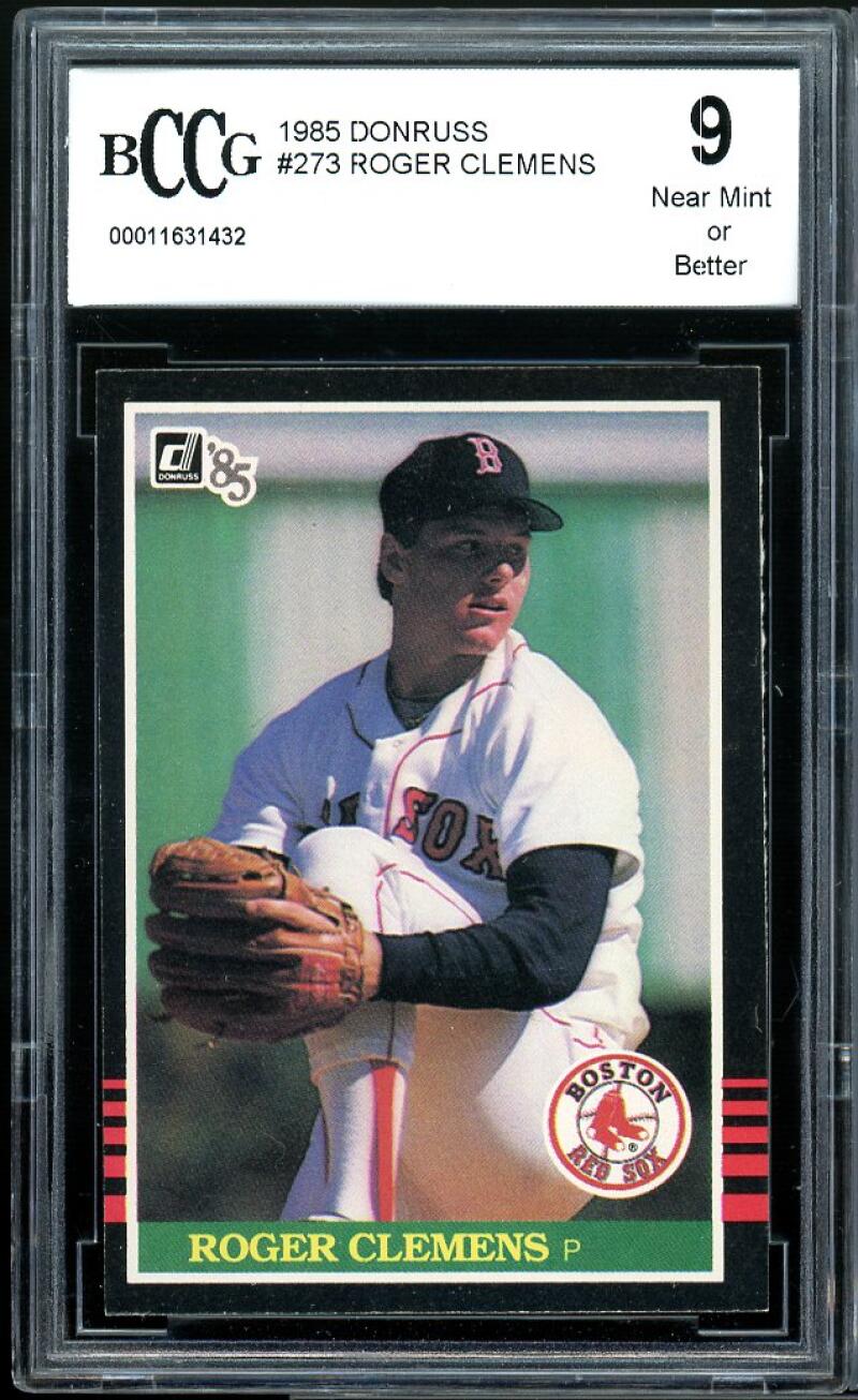 1985 Donruss #273 Roger Clemens Rookie Card BGS BCCG 9 Near Mint+ Image 1