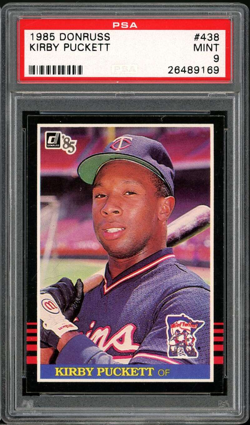 Kirby Puckett Rookie Card 1985 Donruss #438 PSA 9 Image 1