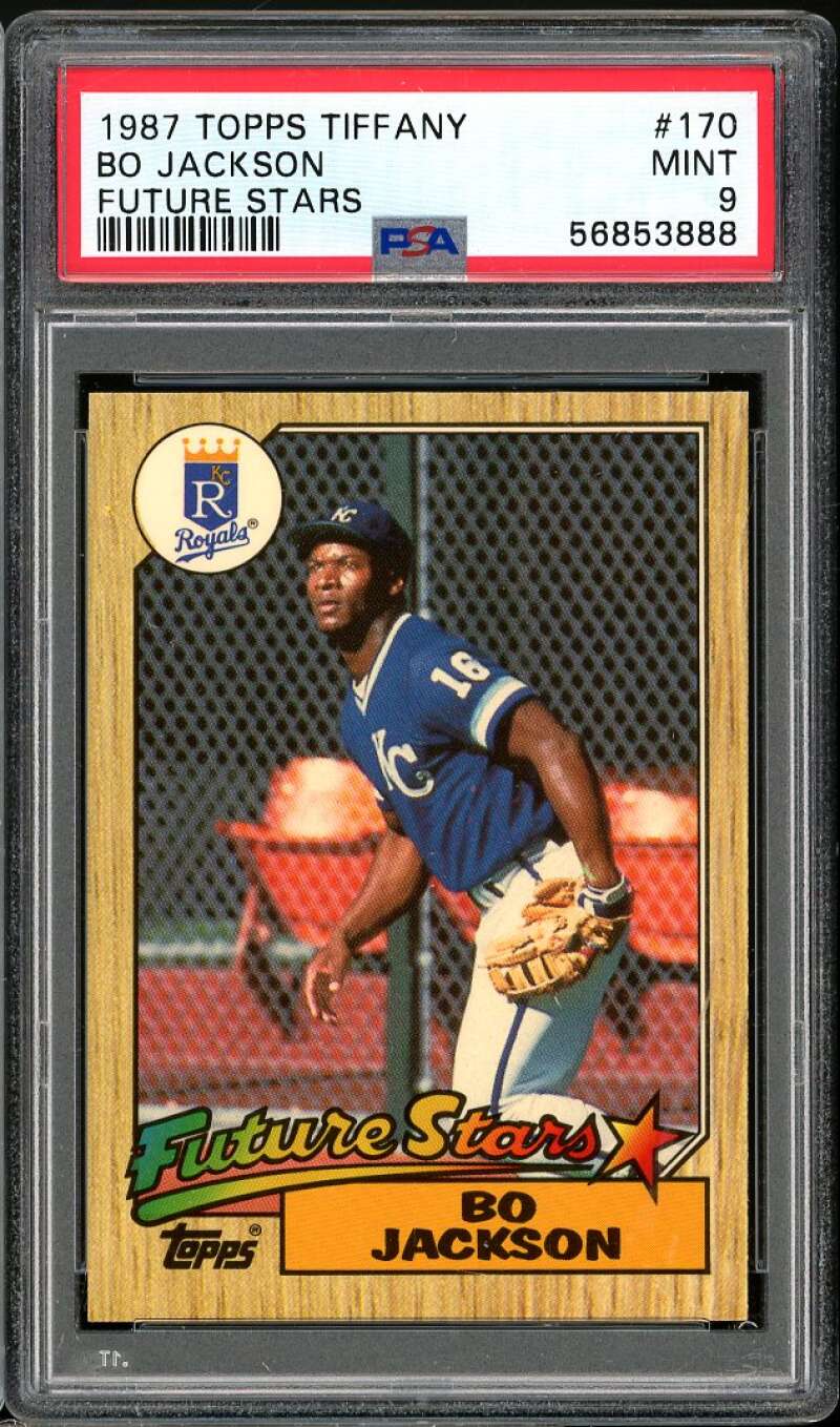 Bo Jackson Rookie Card 1987 Topps Tiffany #170 PSA 9 Image 1