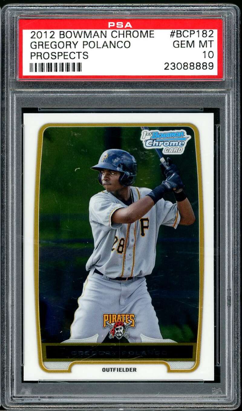 Gregory Polanco Rookie Card 2012 Bowman Chrome Prospects #BCP182 PSA 10 Image 1