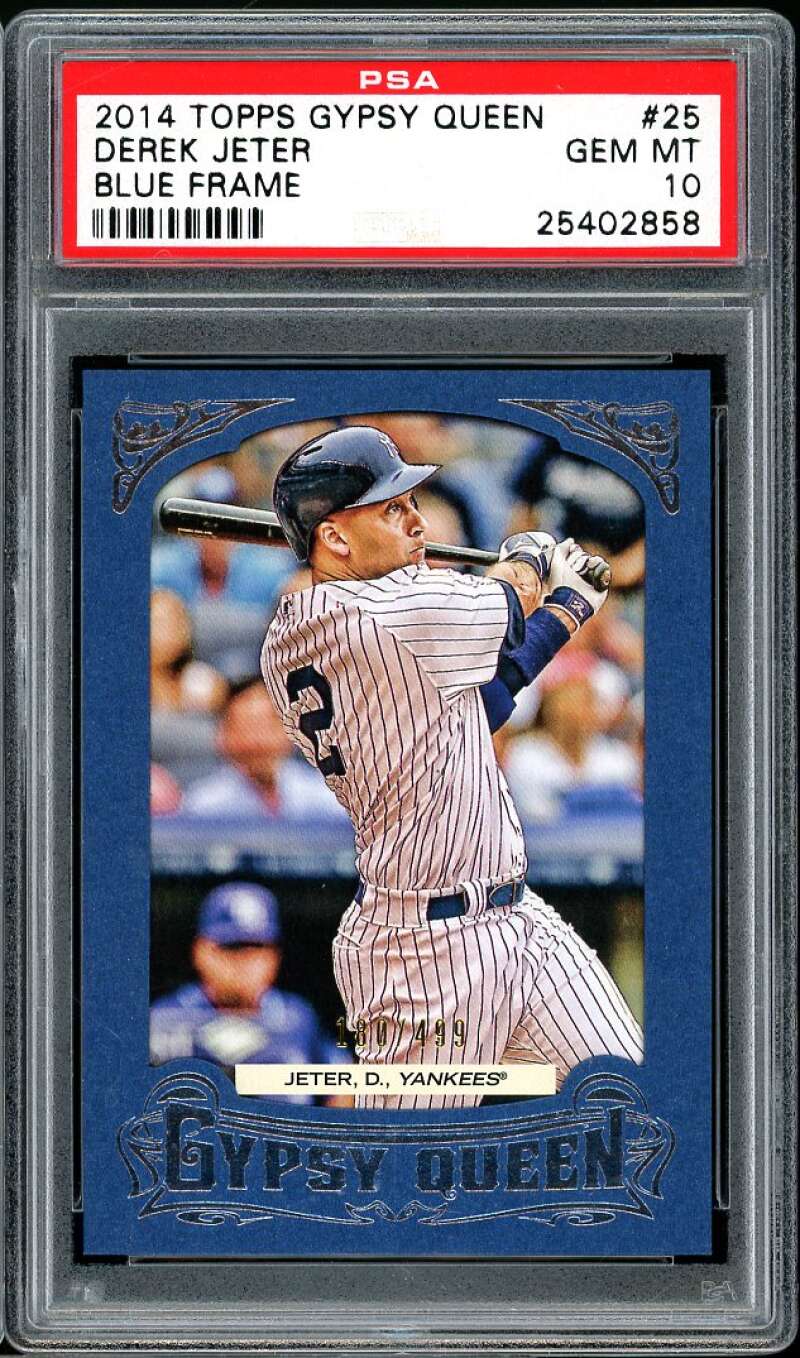 Derek Jeter Topps Gypsy Queen Blue Frame #25 PSA 10 Image 1