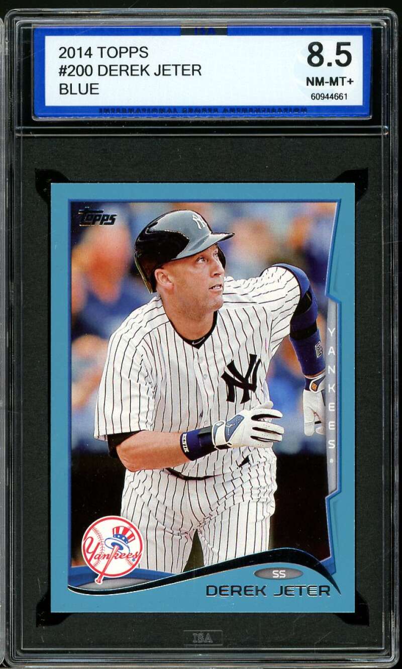 Derek Jeter Card 2014 Topps Blue #200 ISA 8.5 NM-MT+ Image 1