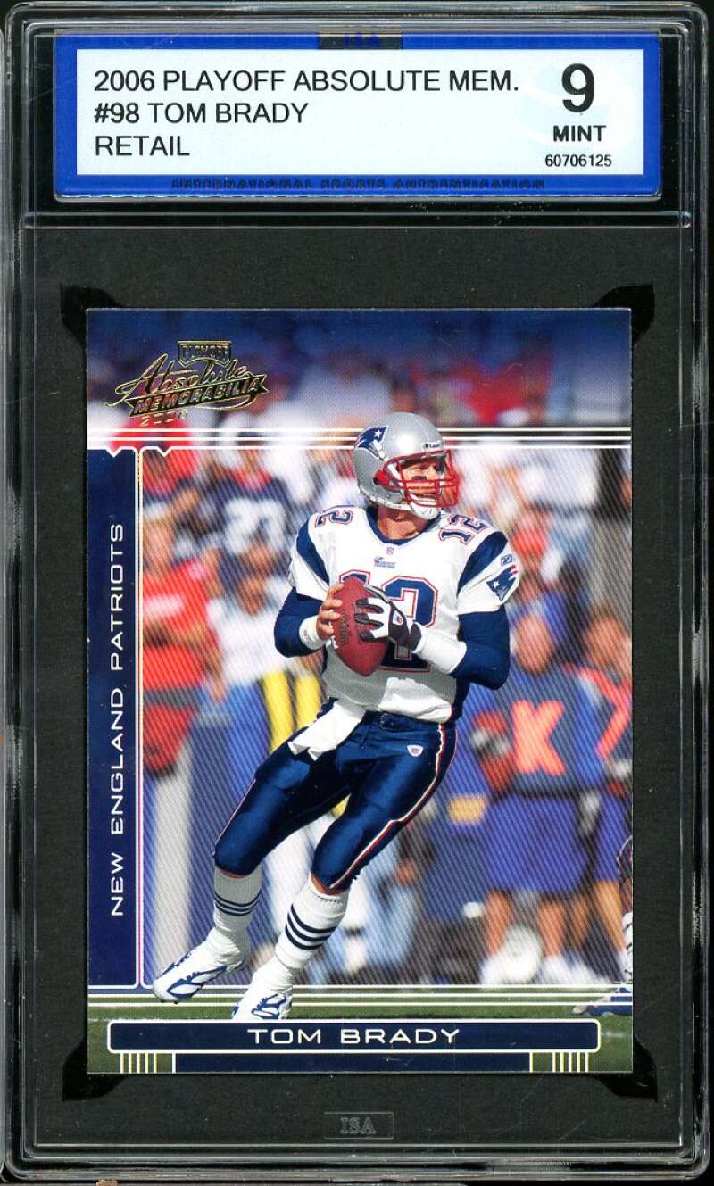 Tom Brady Card 2006 Playoff Absolute Memorabilia Retail #98 ISA 9 MINT Image 1