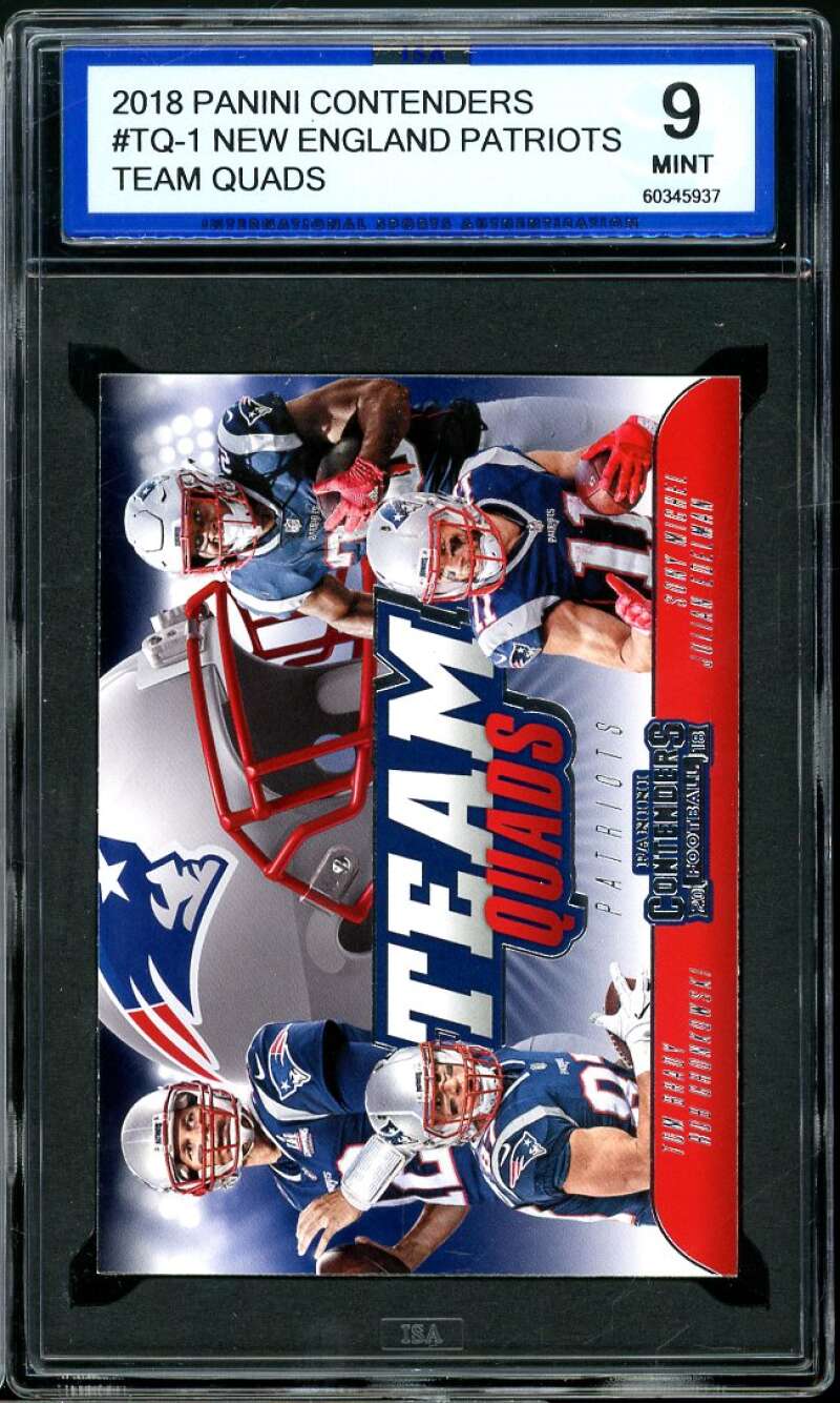 Tom Brady Card 2018 Panini Contenders Team Quads #TQ-1 ISA 9 MINT Image 1