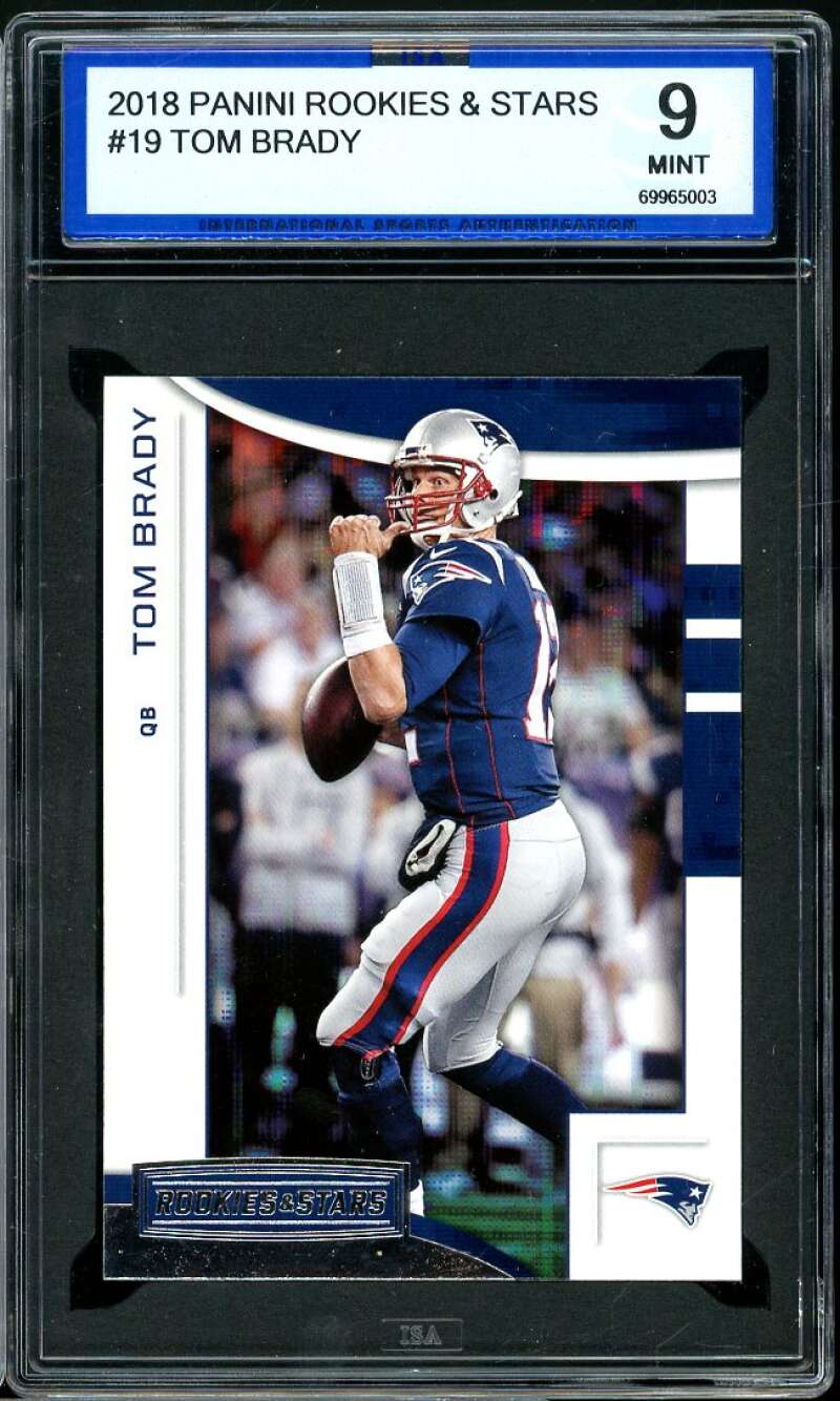 Tom Brady Card 2018 Panini Rookies &amp; Stars #19 ISA 9 MINT Image 1