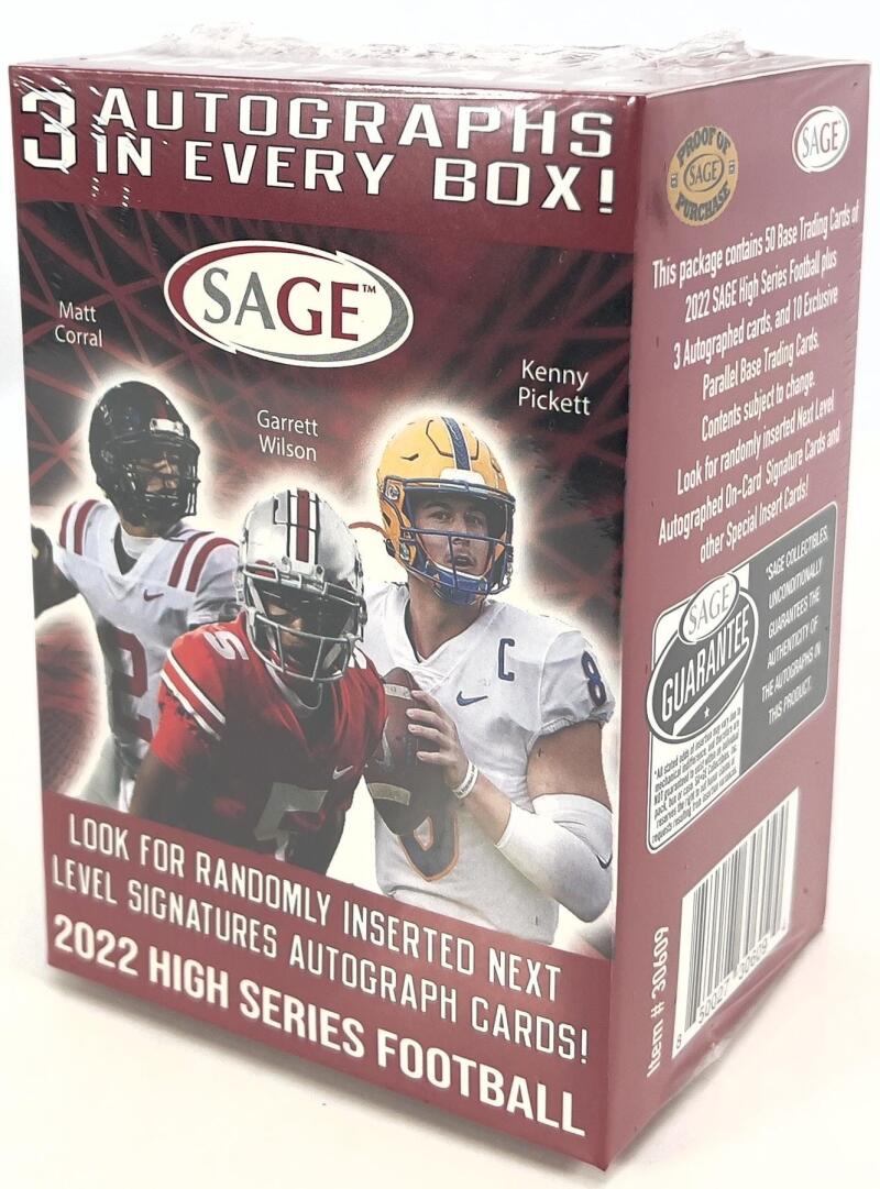 2022 Sage High Series Football Blaster Box Image 2