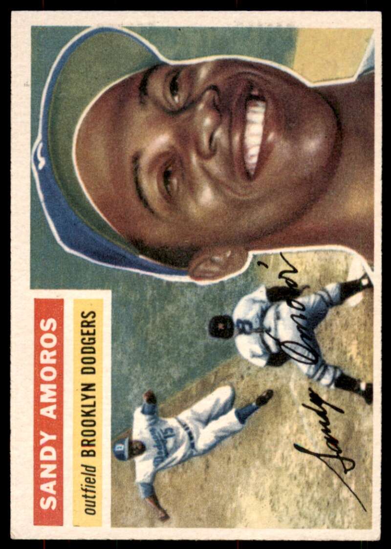 Sandy Amoros Card 1956 Topps #42 Image 1