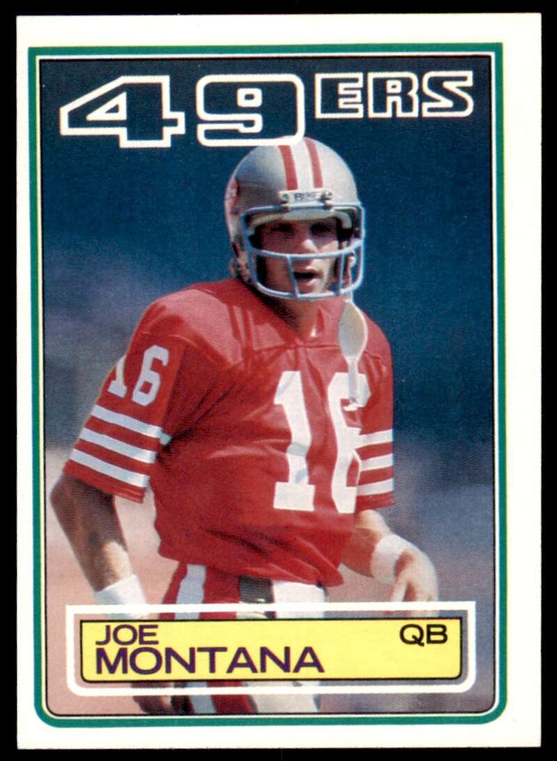 Joe Montana Card 1983 Topps #169 Image 1