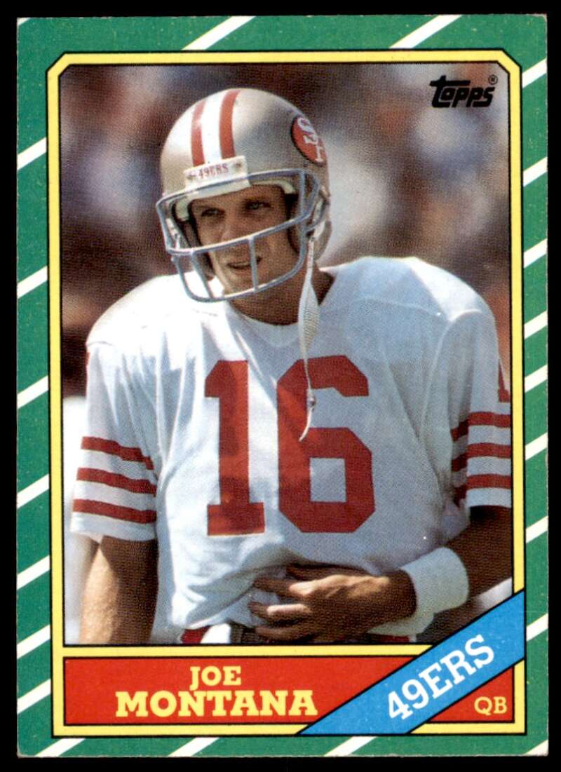 Joe Montana Card 1986 Topps #156 Image 1