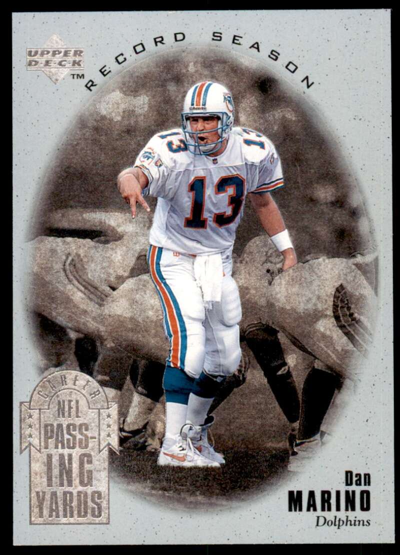 Dan Marino Card 1996 Upper Deck Silver Record Season Dan Marino #RS2 Image 1