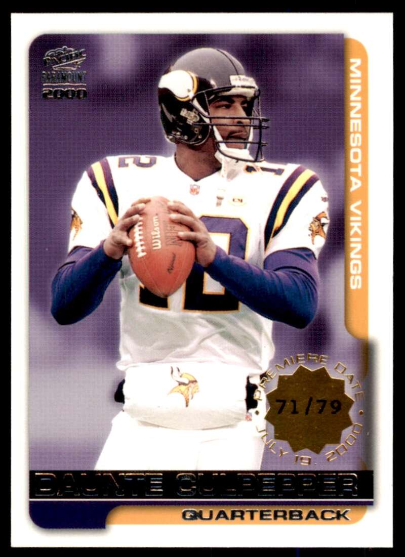 Daunte Culpepper Card 2000 Pacific Paramount Premiere Date #130 Image 1