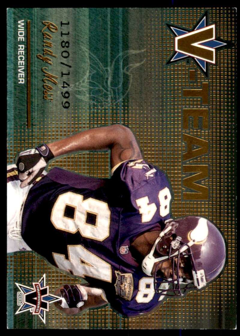 Randy Moss Card 2001 Pacific Vanguard V-Team #15 Image 1