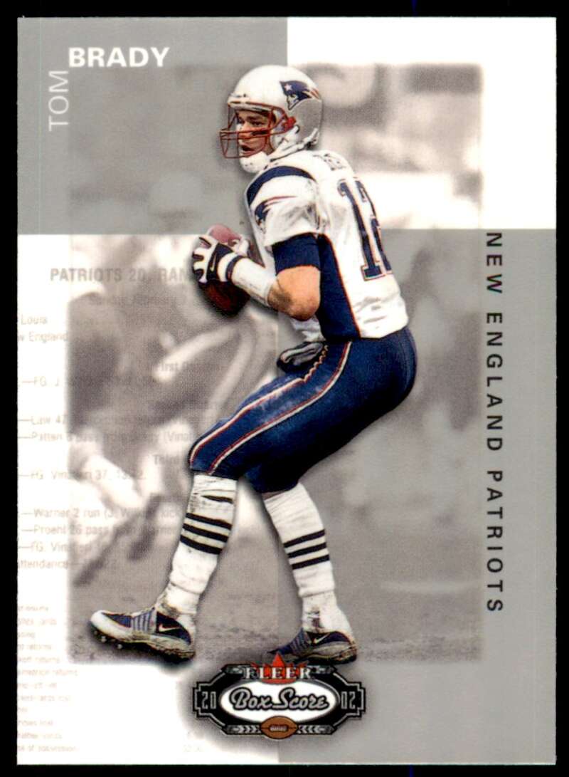 Tom Brady Card 2002 Fleer Box Score #22 Image 1