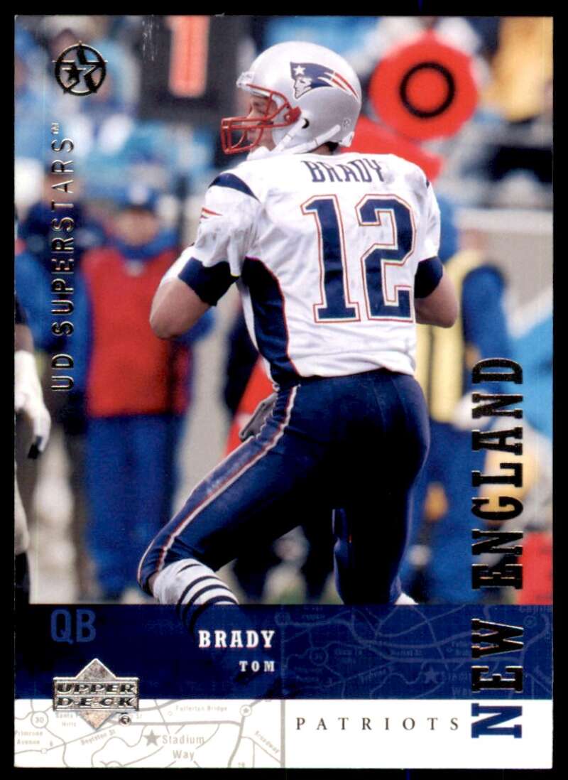 Tom Brady Card 2002 UD Superstars #38 Image 1