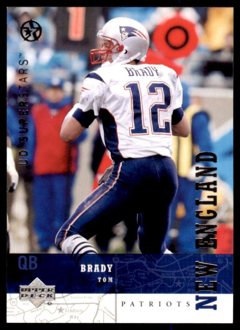 Tom Brady Card 2002 UD Superstars #38 Image 1