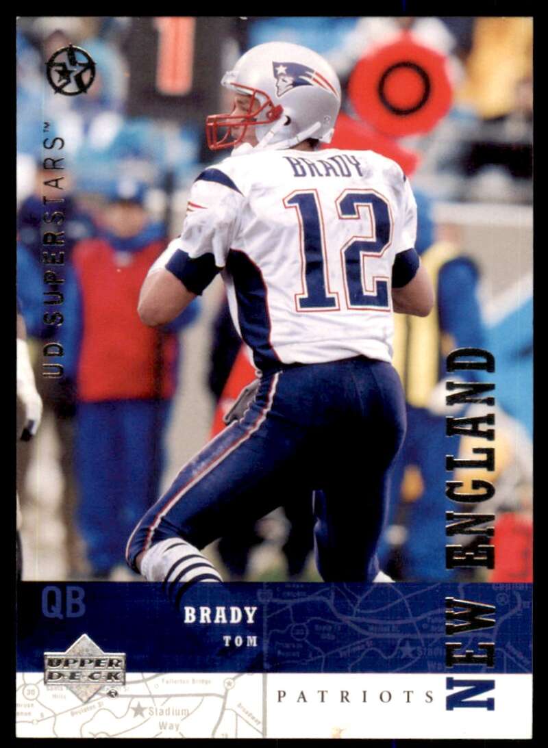 Tom Brady Card 2002 UD Superstars #38 Image 1