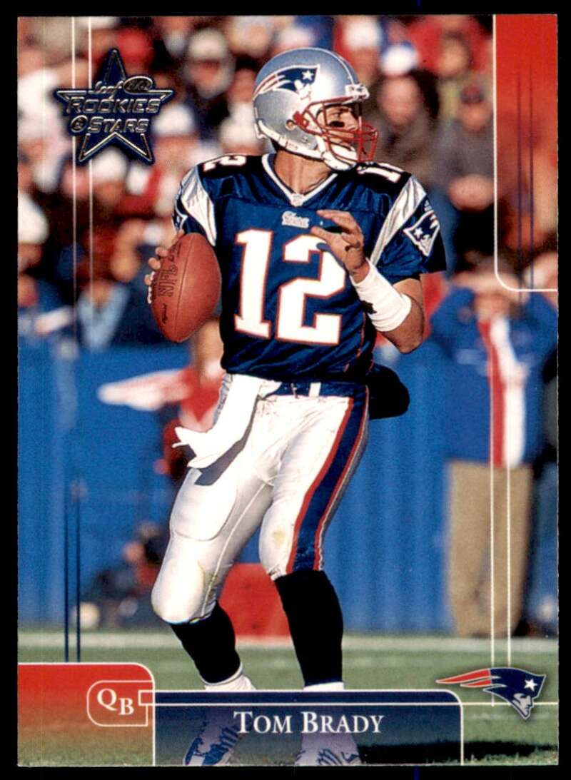 Tom Brady Card 2002 Leaf Rookies &amp; Stars #57 Image 1