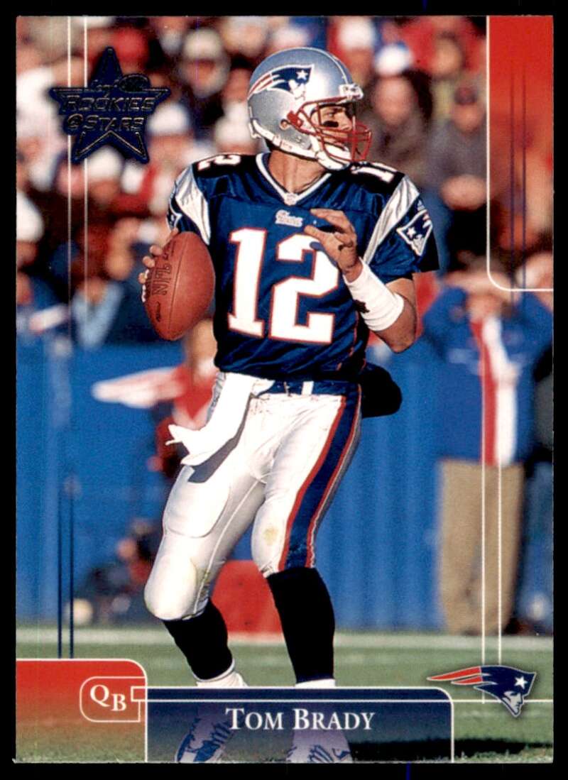 Tom Brady Card 2002 Leaf Rookies &amp; Stars #57 Image 1