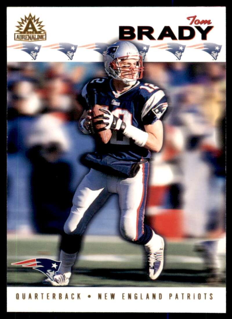 Tom Brady Card 2002 Pacific Adrenaline #163 Image 1