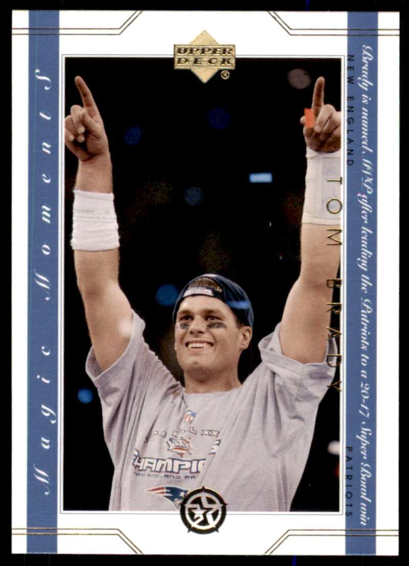 Tom Brady Card 2002 Upper Deck Magic Moments #MM13 Image 1