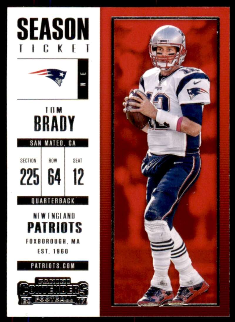 Tom Brady Card 2017 Panini Contenders #95 Image 1