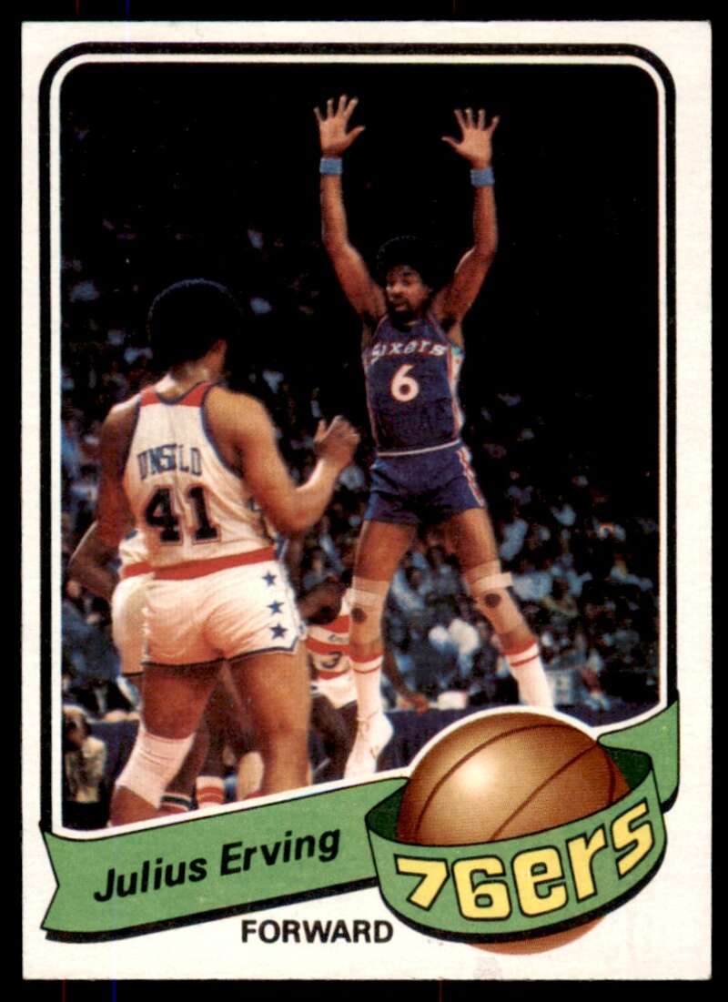 Julius Erving Card 1979-80 Topps #20 Image 1