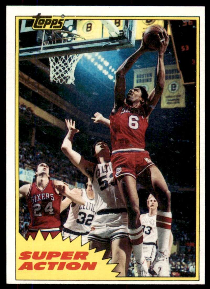 Julius Erving Card 1981-82 Topps #E104 Image 1