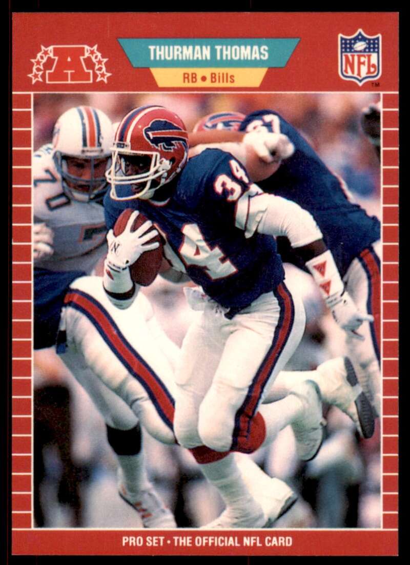 Thurman Thomas Rookie Card 1989 Pro Set #32 Image 1