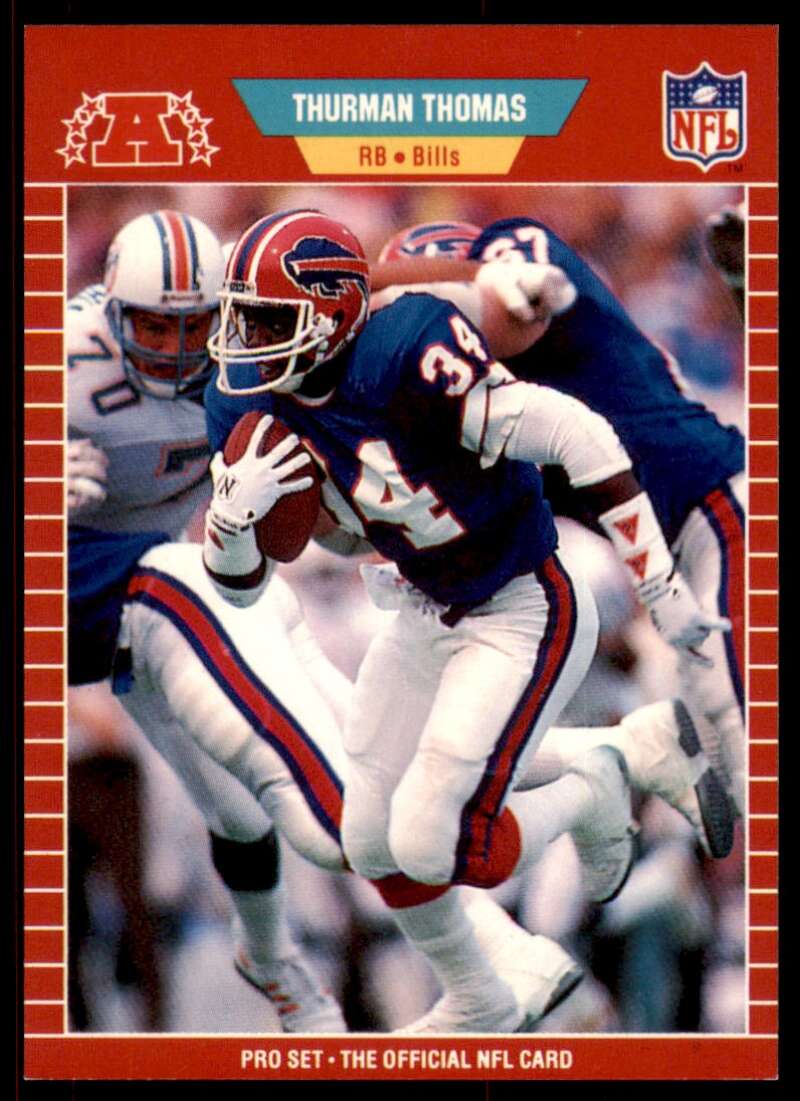 Thurman Thomas Rookie Card 1989 Pro Set #32 Image 1