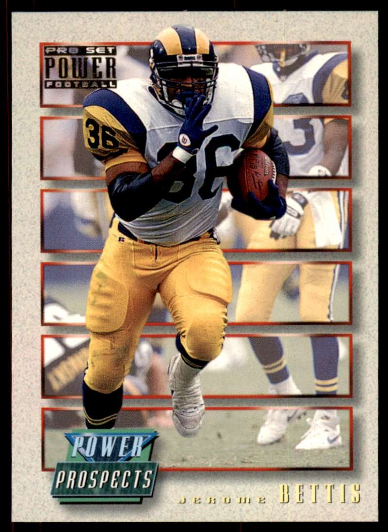 Jerome Bettis Rookie Card 1993 Pro Set Power Update Prospects #PP9 Image 1