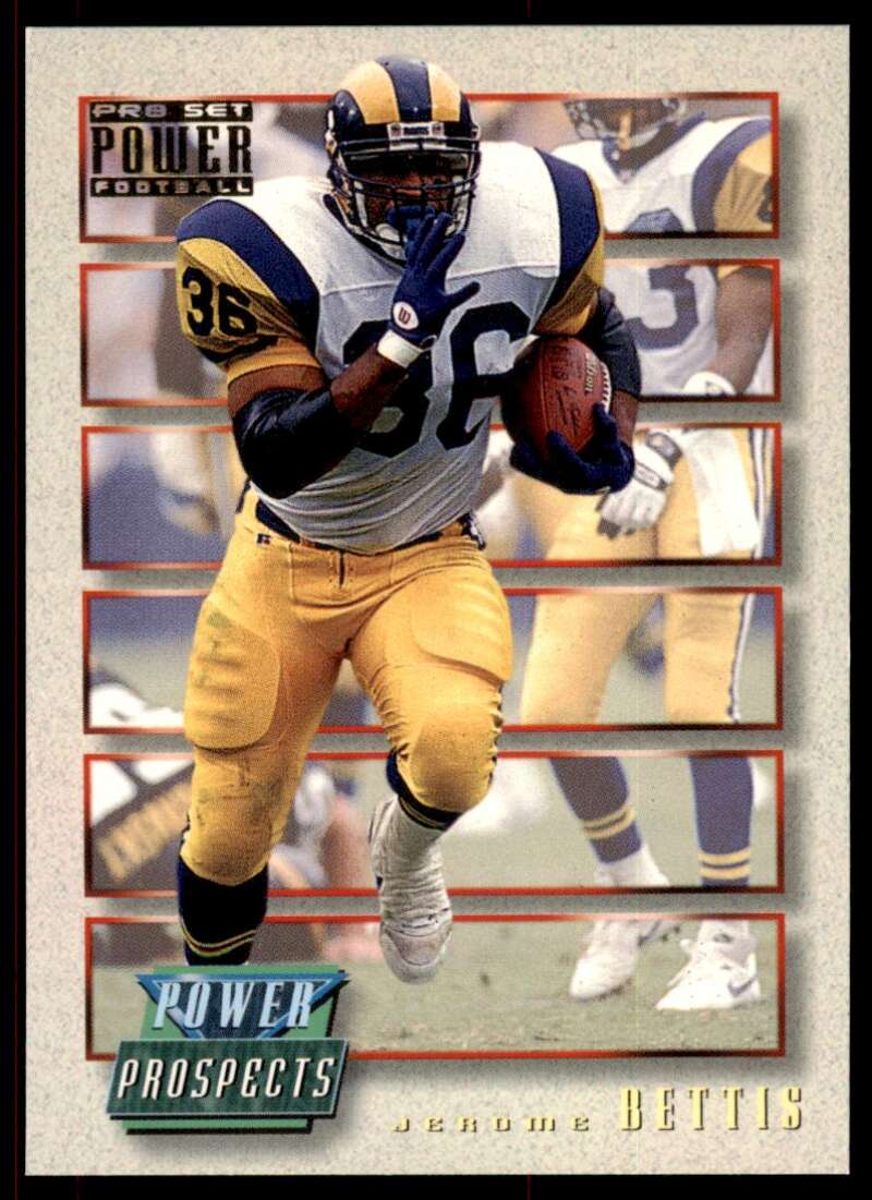 Jerome Bettis Rookie Card 1993 Pro Set Power Update Prospects #PP9 Image 1